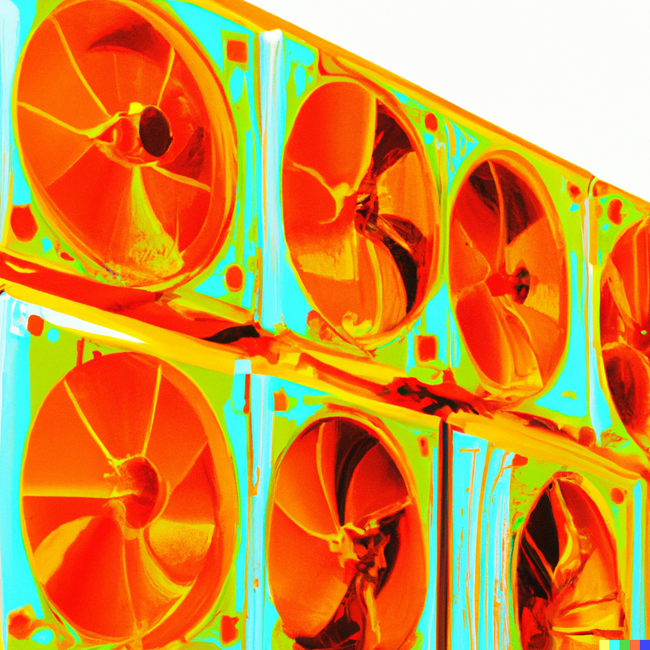 Pop-art rendering of HVAC units