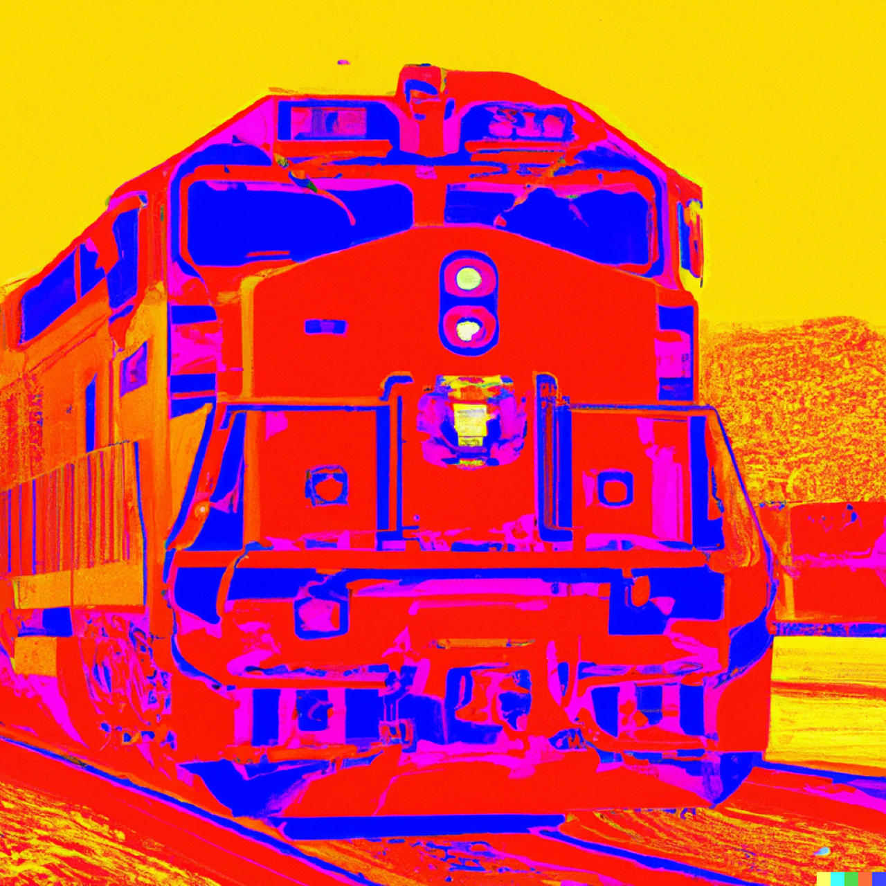 Locomotive in modern style image