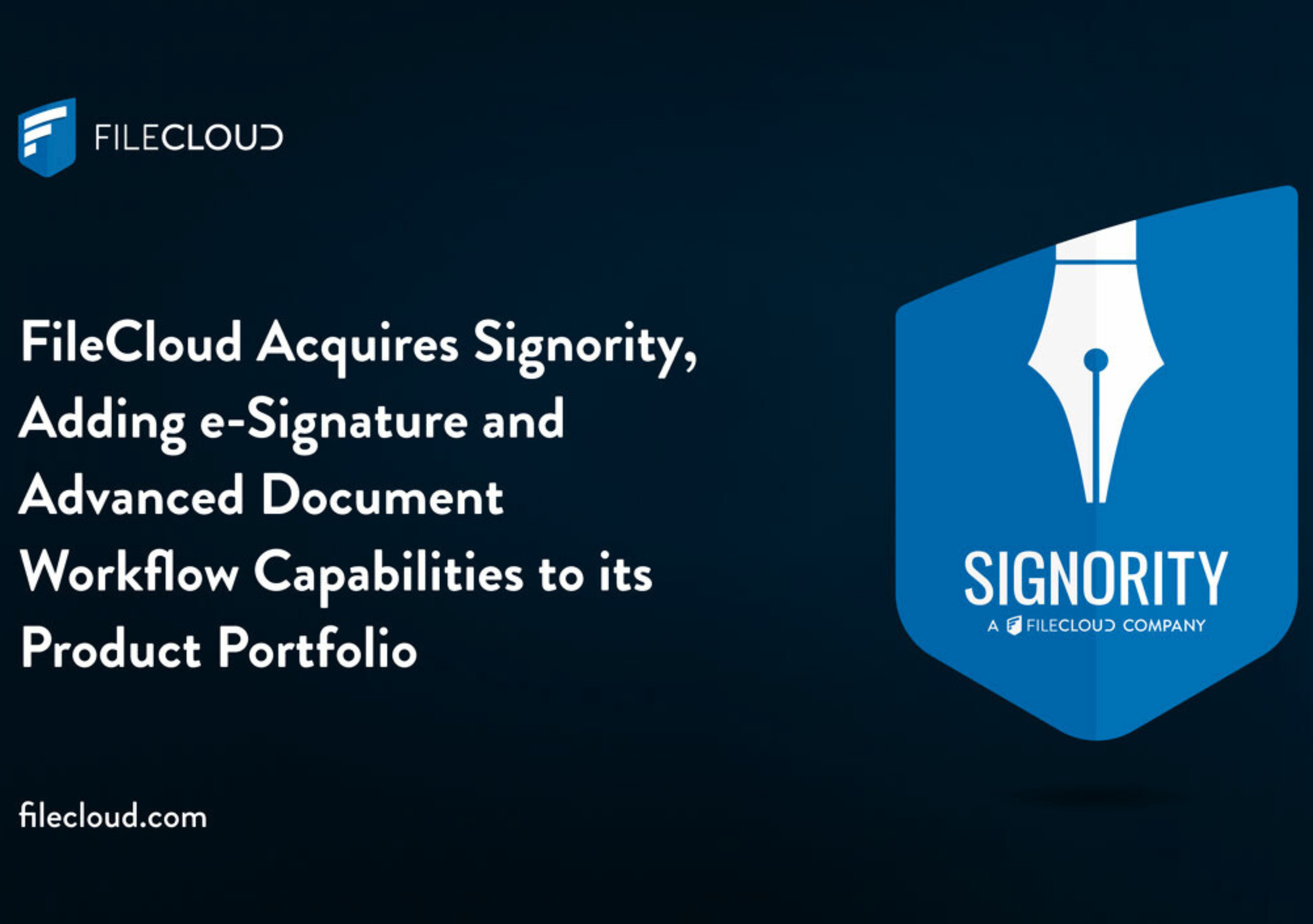 filecloud acquires signority