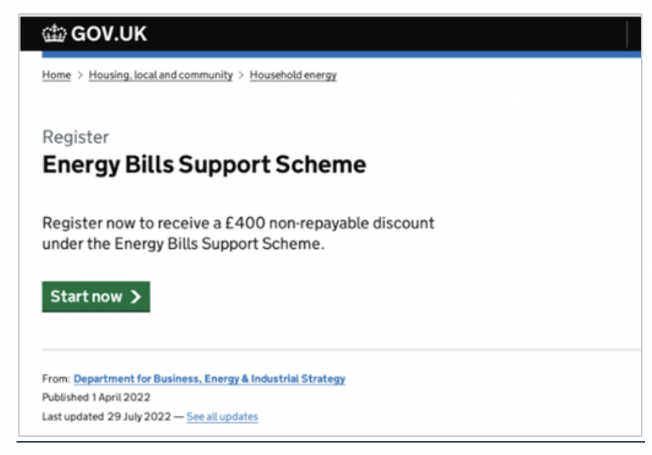 Energy bill phishing scam