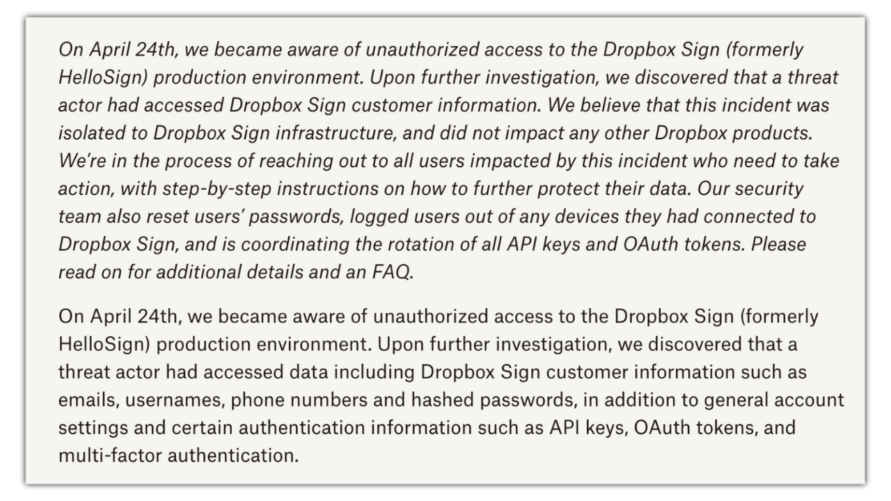 dropbox data breach
