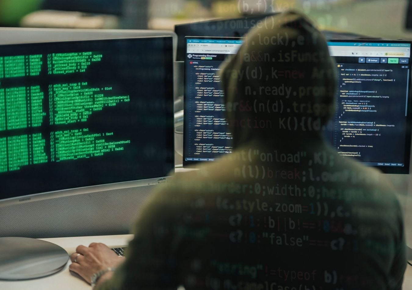 Cybercriminal gaining access to systems