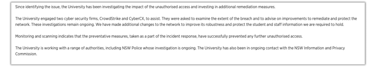 western sydney university cyber attack