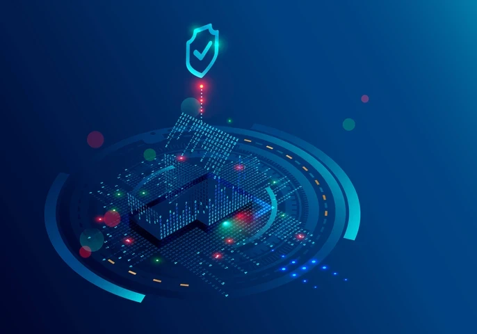 An animated depiction of a data security platform.