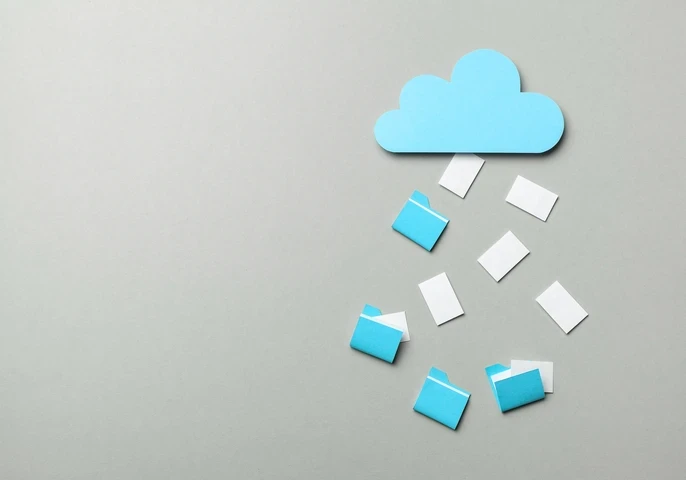 An animated depiction of the cloud data storage platform.