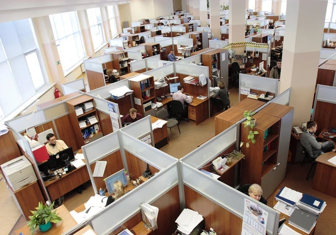 Employees working