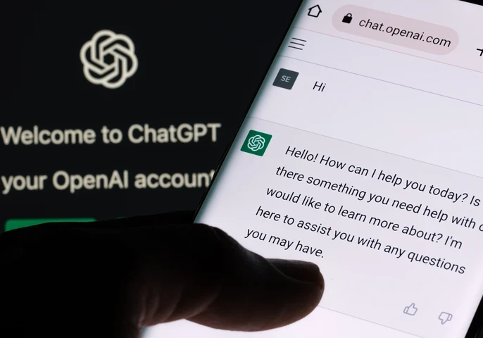 A person using chatgpt AI