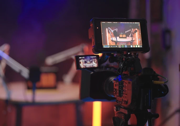 setup for video podcasts