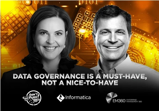 Amy Horowitz, Group VP at Informatica, and Kevin Petrie, VP of Research at BARC, in discussion about responsible AI and trusted data for enterprise technology.