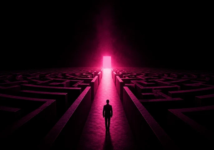 Neon labyrinth path to freedom