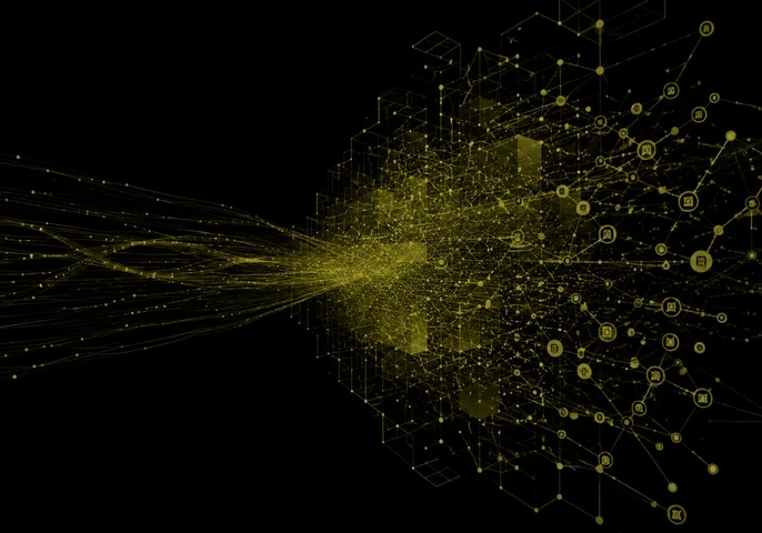 EM360Tech graphic titled "Comprehension Risk And The Limits Of Abstraction". The image shows a complex network of interconnected digital systems, data nodes, and abstract infrastructure elements in olive tones against a black background, illustrating how modern organisations rely on increasingly layered and interconnected technology. Accompanying text states that understanding how critical systems connect is becoming a strategic capability.