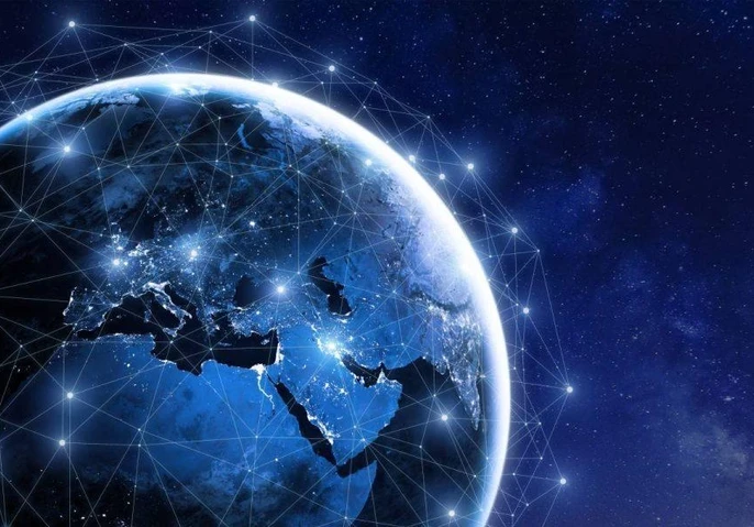 World with connections between countries