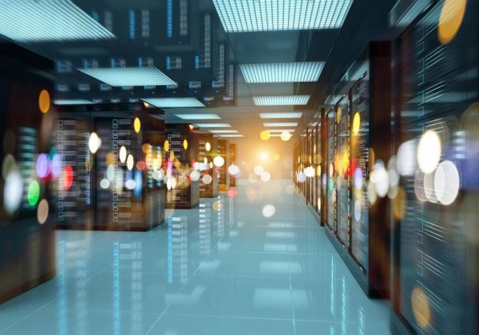 Hyperconverged infrastructure combining computing, storage, and networking in a modern data centre.