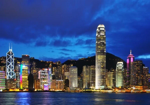 Hong Kong skyline at night