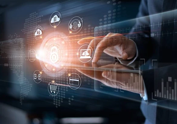 image showing someone working on data