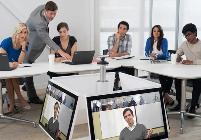 Image showing video conferencing 