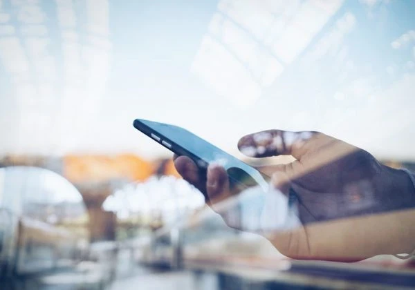 person using a smartphone