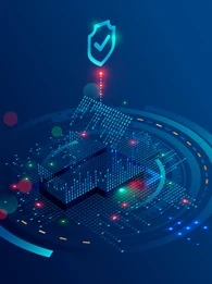 An animated depiction of a data security platform.