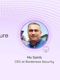 Image with Mo Sahib's picture and the words "Creating an E-Signature Security Sphere"