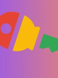 A logo depicting a colourful Google passkey.
