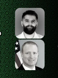 Profile image of Matt Harris, Head of Content at EM360 and Jason Manar, former FBI special agent and now Kaseya CISO