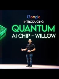 Screenshot of Youtibe video introducing quantum chip