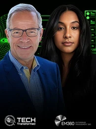 Kevin Surace discussing AI, productivity and the future of work with Trisha Pillay on Tech Transformed.
