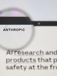 anthropic screenshot of main page with brand name magnfied