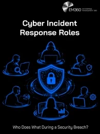 Heading image with the subject line "Cyber Incident Response Roles" and a subheading of "Who Does What During a Security Breach?"