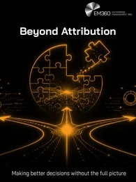 Orange neon image depicting "How Revenue Leaders Make Decisions Without Full Attribution"