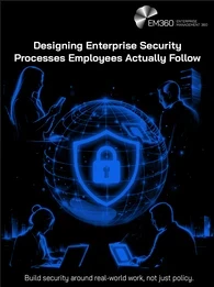 Header image with text "Designing Enterprise Security Processes Employees Actually Follow"