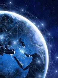 World with connections between countries