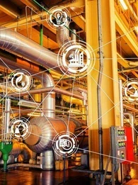 Industrial programmable logic controllers connected within an IIoT environment.