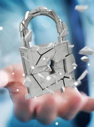 Cybersecurity breach warning representing the financial, operational, and reputational impact of compromised data.