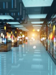 Hyperconverged infrastructure combining computing, storage, and networking in a modern data centre.