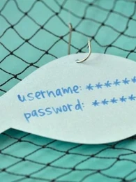 Cybersecurity concept showing a phishing email targeting an employee.