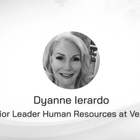Black-and-white profile picture of Dyanne Lerardo, Senior Leader Human Resources at Verizon