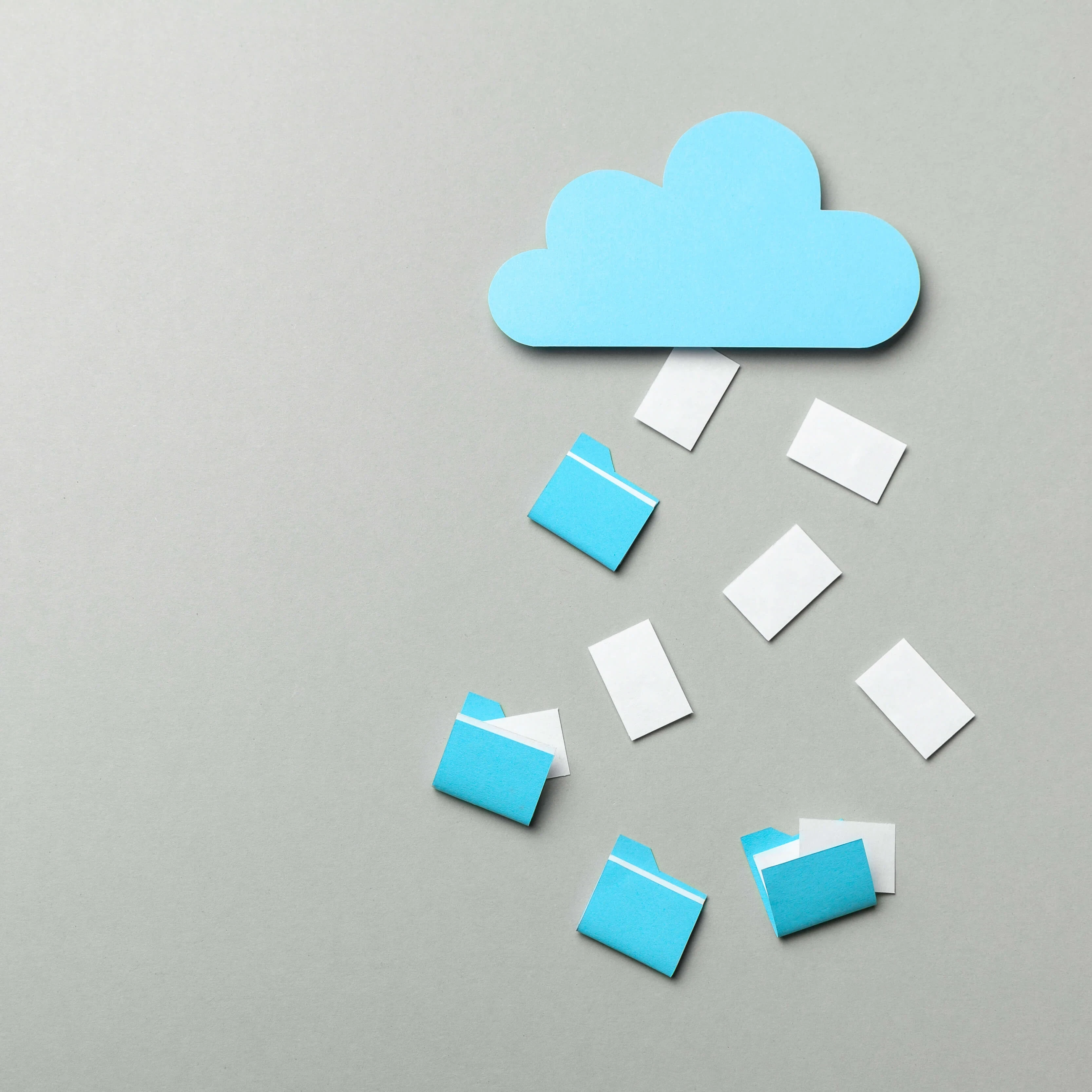 An animated depiction of the cloud data storage platform.