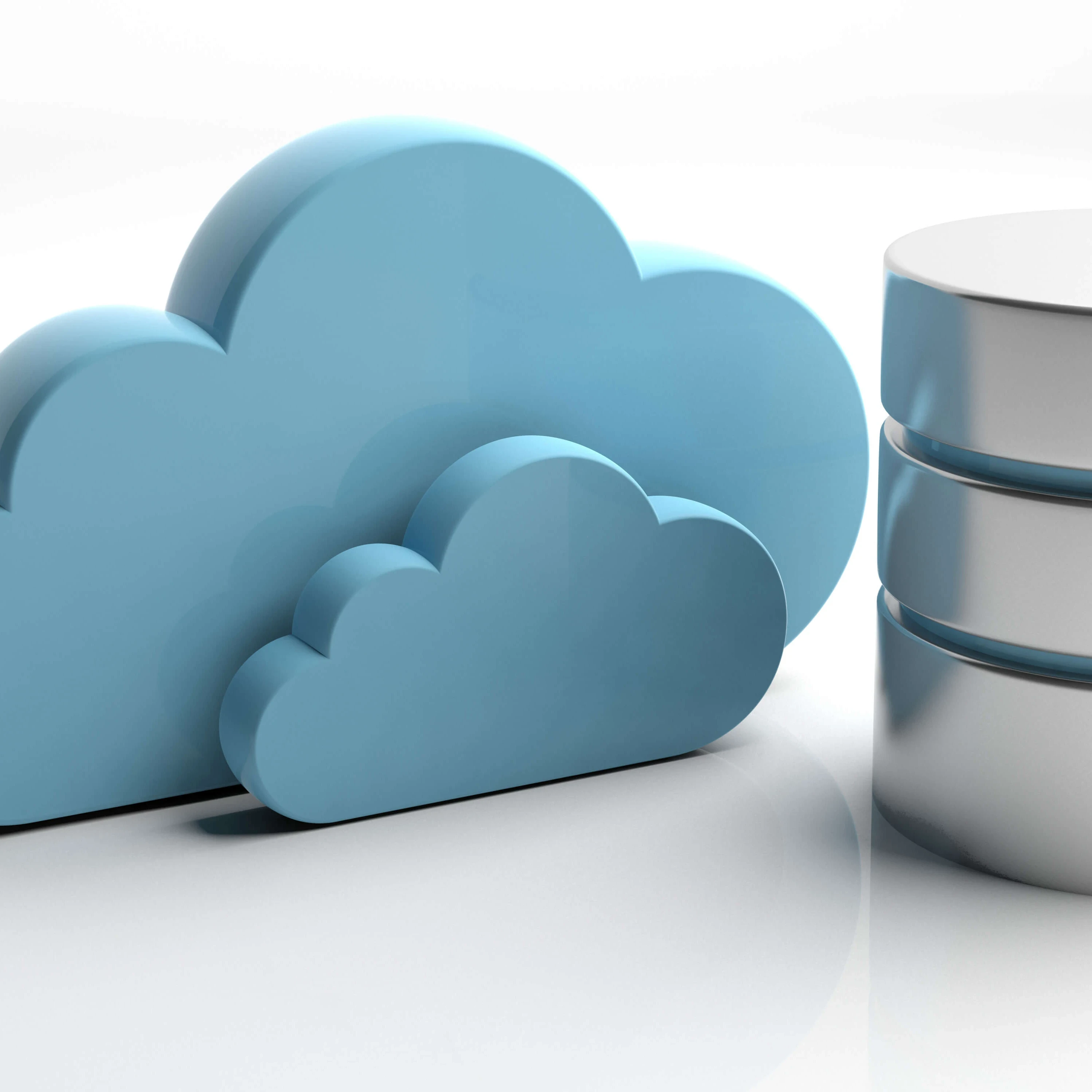 An animated depiction of a cloud storage system.