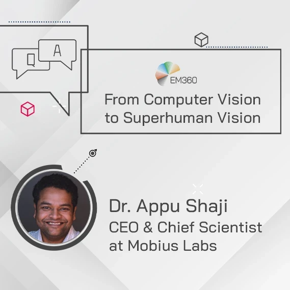 To find out about the technical information within computer vision and how it functions in the enterprise, we spoke to Dr Appu Shaji, Founder and Chief Scientist of Mobius Labs. Appu has over 18 years of experience in AI and, more specifically, computer vision. He spent a number of years studying it at university level and worked as a postdoc at the Image and Visual Representation Group, EPFL and Computer Vision Lab. His most recent company, Mobius Labs, strives to make computer vision adaptable to every ap