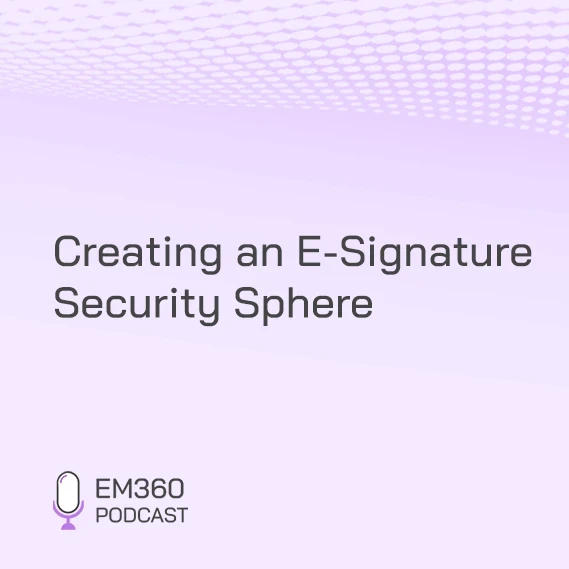 Image with Mo Sahib's picture and the words "Creating an E-Signature Security Sphere"
