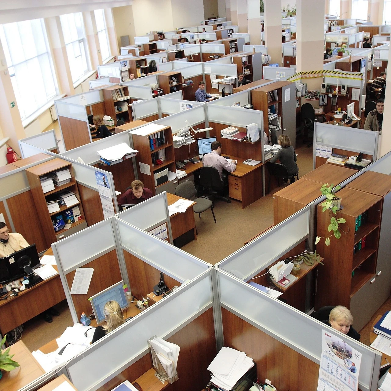 Employees working