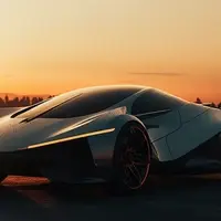 a spectacular car at sunset
