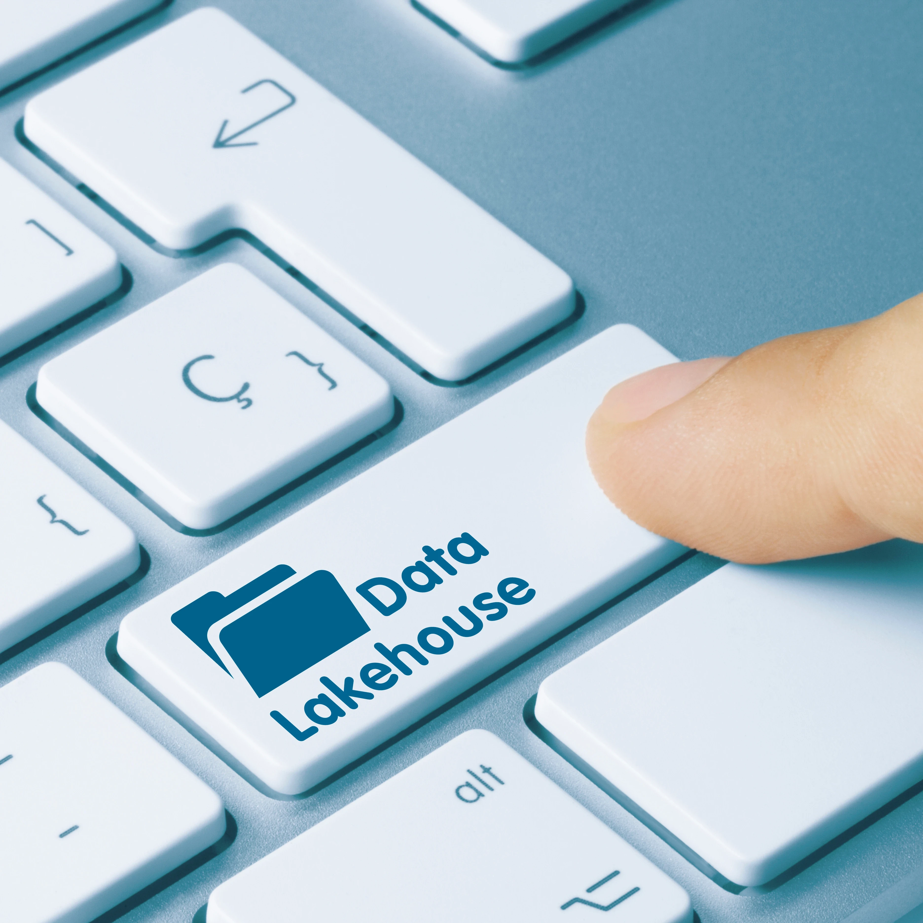 Data Lakehouse inscription on a keyboard key
