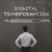 Man waiting for Digital Transformation to load