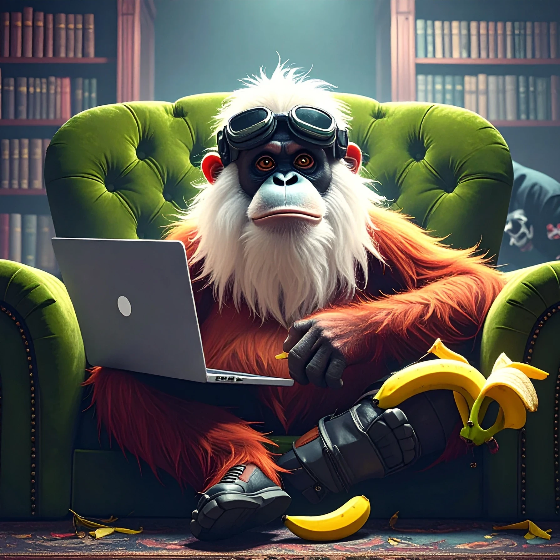 Orangutan on a chair