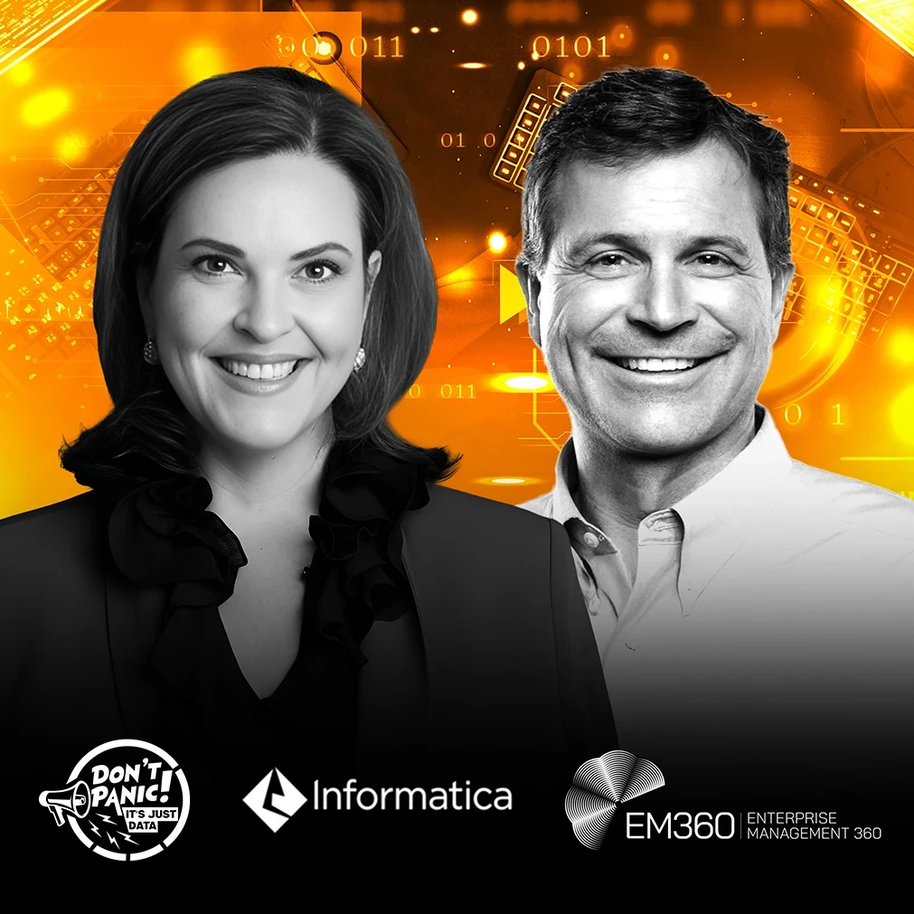 Amy Horowitz, Group VP at Informatica, and Kevin Petrie, VP of Research at BARC, in discussion about responsible AI and trusted data for enterprise technology.
