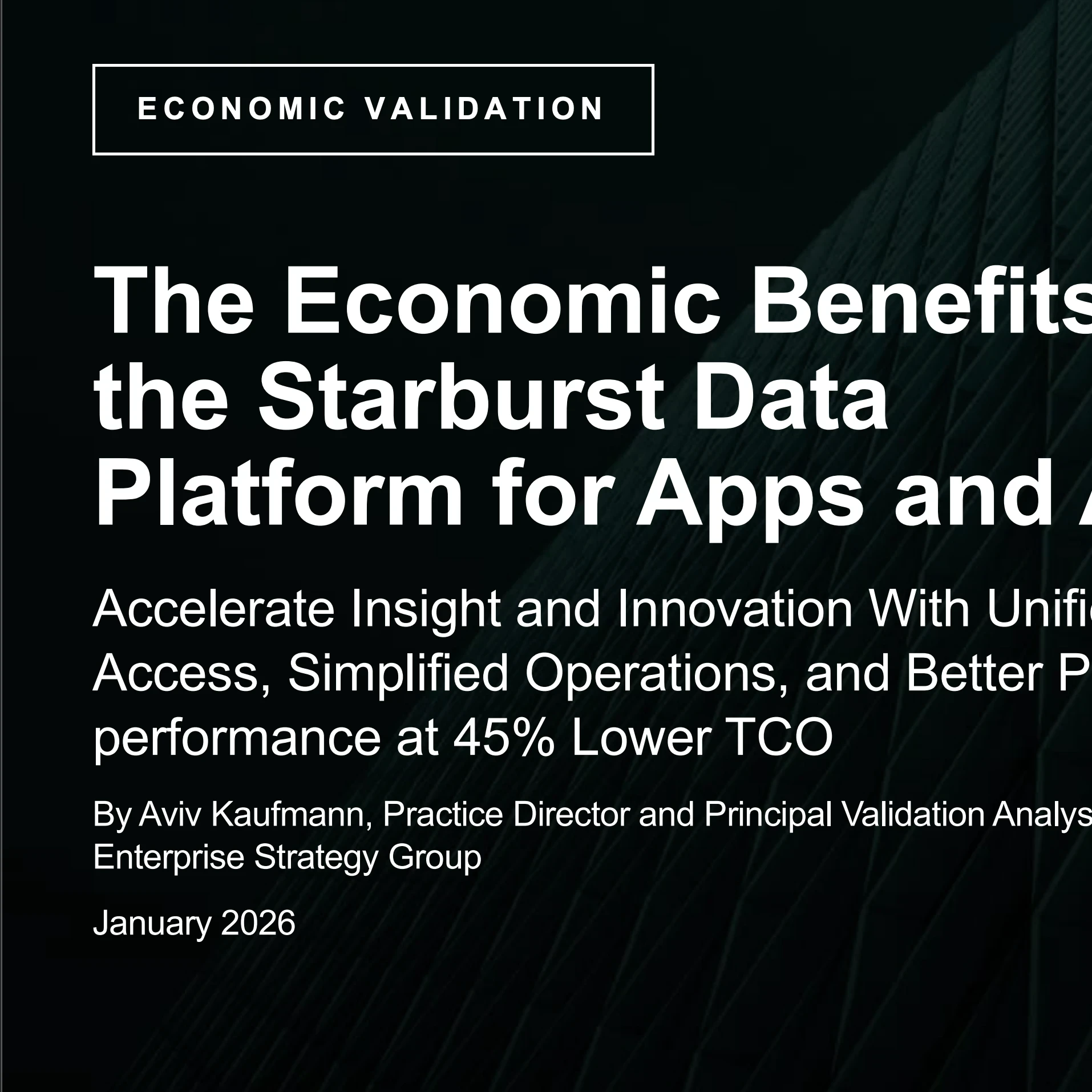 The Economic Benefits of the Starburst Data Platform 