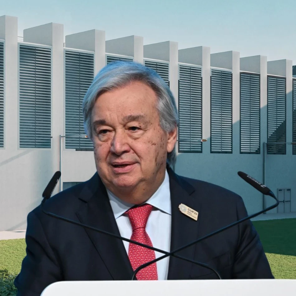UN Secretary-General Antonio Guterres calls on AI firms to disclose their environmental impact and reduce their carbon footprint by powering data centres with renewable energy by 2030.