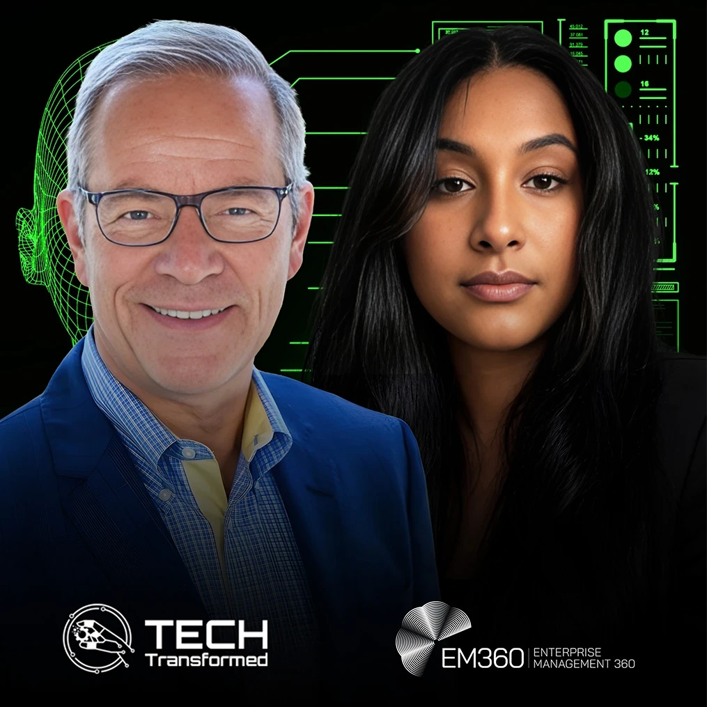Kevin Surace discussing AI, productivity and the future of work with Trisha Pillay on Tech Transformed.